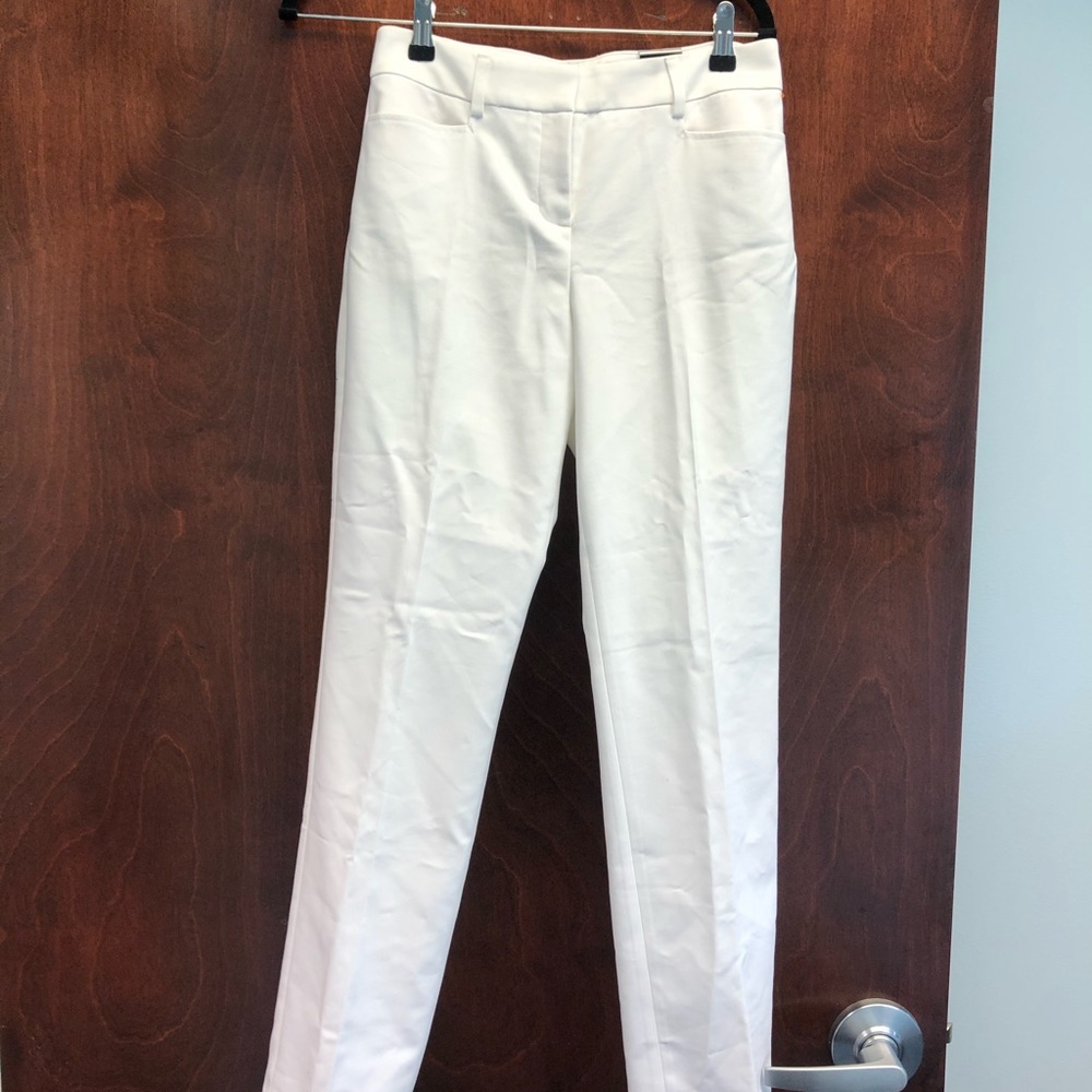 NWT Express Columnist white work pants size 2R